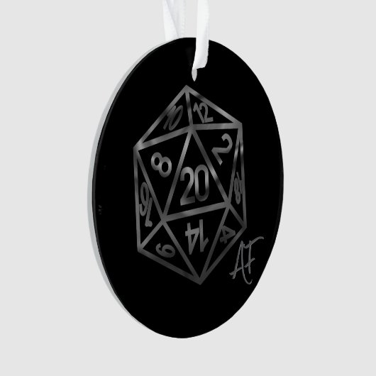 RPG Crit AF | Fantasy tafelblad Retro Gamer Dice Ornament (voorkant)