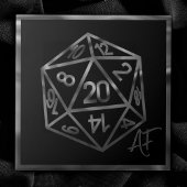 RPG Crit AF | Fantasy tafelblad Retro Gamer Dice Tegeltje