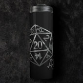 RPG Crit AF | Fantasy tafelblad Retro Gamer Dice Thermosbeker