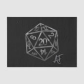 RPG Crit AF | Fantasy tafelblad Retro Gamer Dice Tissuepapier (Voorkant)