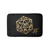 RPG Crit AF | Gold Fantasy tafelblad PnP Gamer Dic Badmat (Voorkant)