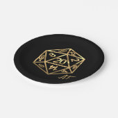 RPG Crit AF | Gold Fantasy tafelblad PnP Gamer Dic Papieren Bordje (Gekanteld)