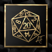 RPG Crit AF | Gold Fantasy tafelblad PnP Gamer Dic Tegeltje