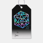 RPG Crit AF | Holo Fantasy tafelblad PnP Gamer Dic Cadeaulabel (Voorkant)