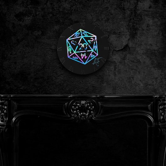 RPG Crit AF | Holo Fantasy tafelblad PnP Gamer Dic Ronde Klok