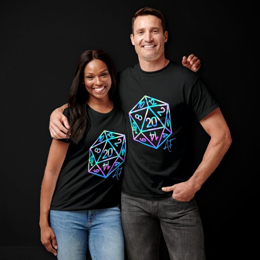 RPG Crit AF | Holo Fantasy tafelblad PnP Gamer Dic T-shirt