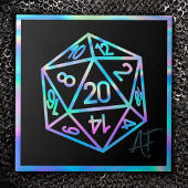 RPG Crit AF | Holo Fantasy tafelblad PnP Gamer Dic Tegeltje