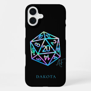 RPG Crit AF Holo Fantasy Tafelblad PnP Gamer Dob iPhone 16 Plus Hoesje
