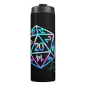 RPG Crit AF | Holo Retro Tafelblad Roleplayer Dice Thermosbeker (Voorkant)