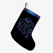 RPG Crit AF | Nebula Fantasy Tafelblad Gamer Dice Kleine Kerstsok (Voorkant (Hangend))