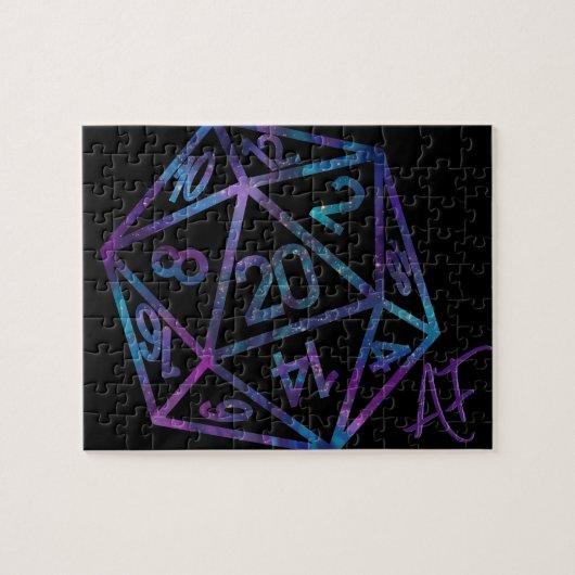 RPG Crit AF | Nebula Fantasy Tafelblad Gamer Dice Legpuzzel (Horizontaal)