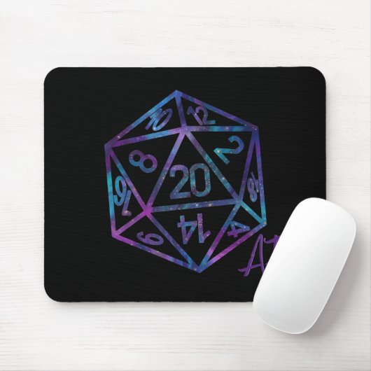 RPG Crit AF | Nebula Fantasy Tafelblad Gamer Dice Muismat (Met muis)