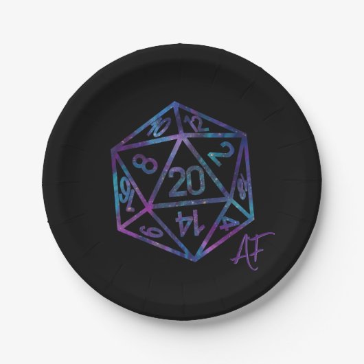 RPG Crit AF | Nebula Fantasy Tafelblad Gamer Dice Papieren Bordje (Voorkant)