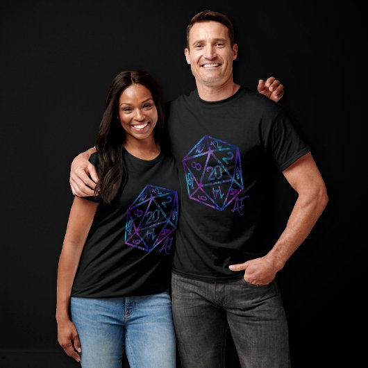 RPG Crit AF | Nebula Fantasy Tafelblad Gamer Dice T-shirt