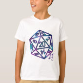RPG Crit AF | Nebula Fantasy Tafelblad Gamer Dice T-shirt (Voorkant)