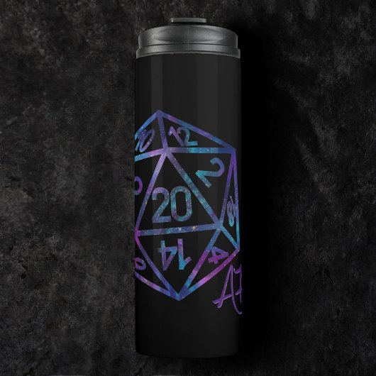 RPG Crit AF | Nebula Fantasy Tafelblad Gamer Dice Thermosbeker