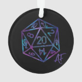 RPG Crit AF | Nebula Tabletop PnP Roleplayer Dice Ornament (achterkant)