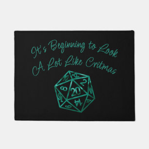 RPG Critmas Blauwgroen groene tafelblad retro ga Deurmat
