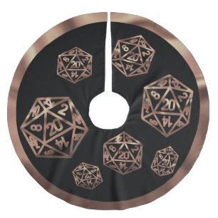 RPG Critmas Copper Fantasy Tafelblad Gamer Dice Kerstboom Rok