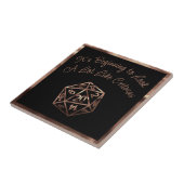 RPG Critmas | Copper Fantasy Tafelblad Gamer Dice Tegeltje (Zijkant)