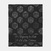 RPG Critmas | Fantasy tafelblad Retro Gamer Dice Fleece Deken (Voorkant)