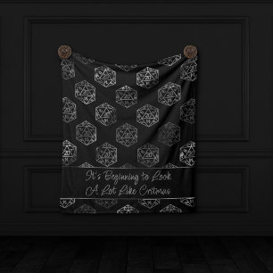 RPG Critmas   Fantasy tafelblad Retro Gamer Dice Fleece Deken