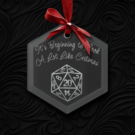 RPG Critmas | Fantasy tafelblad Retro Gamer Dice Keramisch Ornament