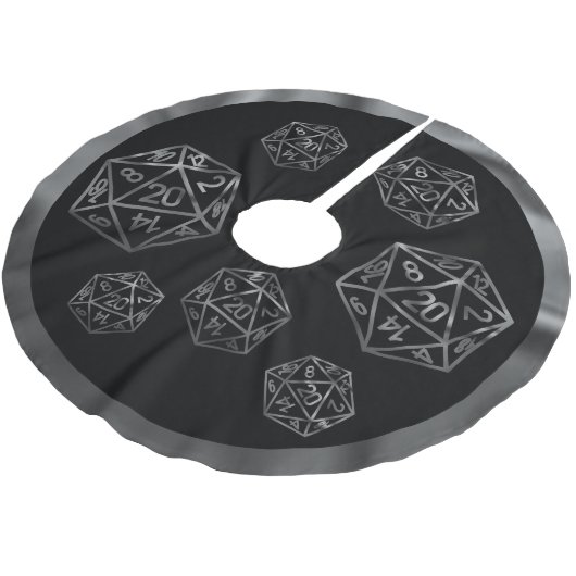 RPG Critmas | Fantasy tafelblad Retro Gamer Dice Kerstboom Rok (Gekanteld)