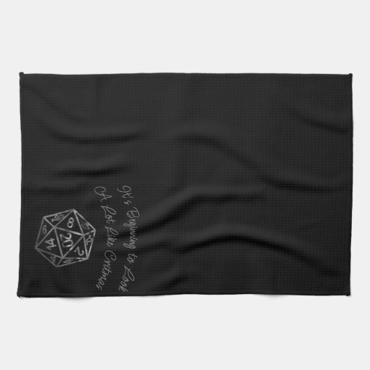 RPG Critmas | Fantasy tafelblad Retro Gamer Dice Theedoek (Horizontaal)