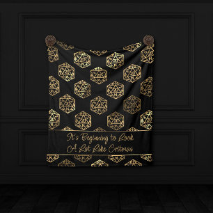 RPG Critmas   Gold Fantasy tafelblad gamer dobbels Fleece Deken