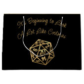 RPG Critmas | Gold Fantasy tafelblad gamer dobbels Groot Cadeauzakje (Voorkant)