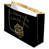 RPG Critmas | Gold Fantasy tafelblad gamer dobbels Groot Cadeauzakje (Voorkant Gekanteld)