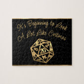 RPG Critmas | Gold Fantasy tafelblad gamer dobbels Legpuzzel (Horizontaal)