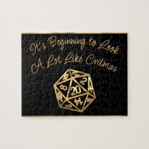 RPG Critmas   Gold Fantasy tafelblad gamer dobbels Legpuzzel