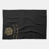 RPG Critmas | Gold Fantasy tafelblad gamer dobbels Theedoek (Horizontaal)