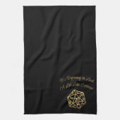 RPG Critmas | Gold Fantasy tafelblad gamer dobbels Theedoek (Verticaal)