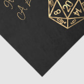 RPG Critmas | Gold Fantasy tafelblad gamer dobbels Tissuepapier (Detail)