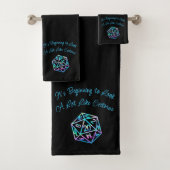 RPG Critmas | Holo Fantasy Tafelblad Gamer Dice Bad Handdoek (Insitu)