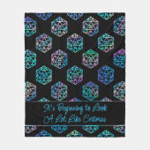 RPG Critmas | Holo Fantasy Tafelblad Gamer Dice Fleece Deken (Voorkant)