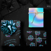 RPG Critmas | Holo Fantasy Tafelblad Gamer Dice Inpakpapier Vel