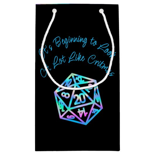 RPG Critmas | Holo Fantasy Tafelblad Gamer Dice Klein Cadeauzakje (Achterkant)