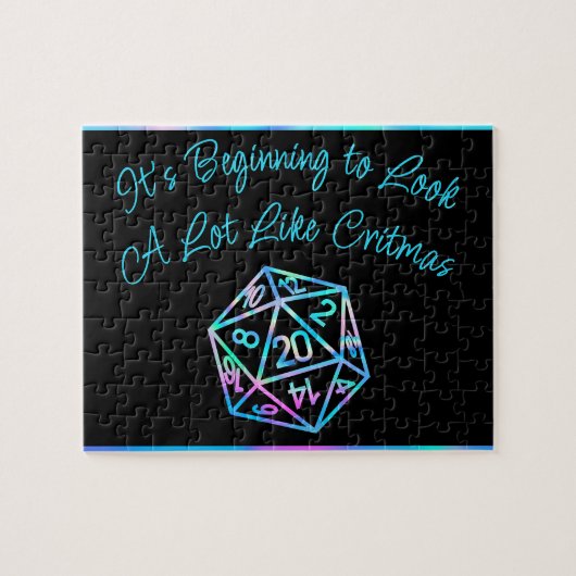 RPG Critmas | Holo Fantasy Tafelblad Gamer Dice Legpuzzel (Horizontaal)