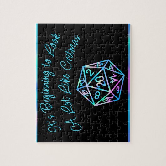 RPG Critmas | Holo Fantasy Tafelblad Gamer Dice Legpuzzel (Verticaal)