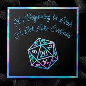 RPG Critmas | Holo Fantasy Tafelblad Gamer Dice Tegeltje