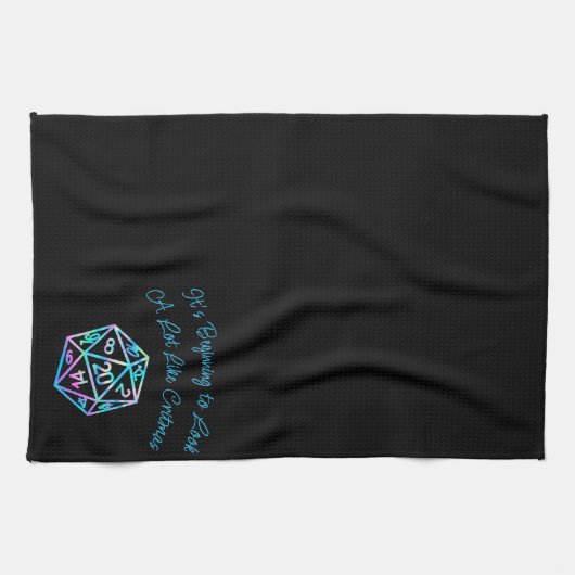 RPG Critmas | Holo Fantasy Tafelblad Gamer Dice Theedoek (Horizontaal)