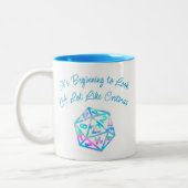 RPG Critmas | Holo Fantasy Tafelblad Gamer Dice Tweekleurige Koffiemok (Links)