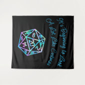 RPG Critmas | Holo Fantasy Tafelblad Gamer Dice Wandkleed (Voorkant (horizontaal))