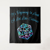 RPG Critmas | Holo Fantasy Tafelblad Gamer Dice Wandkleed (Voorkant)