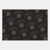 RPG Critmas | Koperen tafelblad PnP rollenspeler d Inpakpapier Vel (Voorkant)