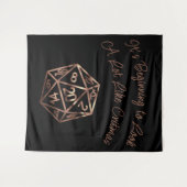 RPG Critmas | Koperen tafelblad PnP rollenspeler d Wandkleed (Voorkant (horizontaal))